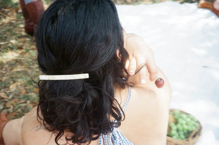 Extra Long Barrette - Shell