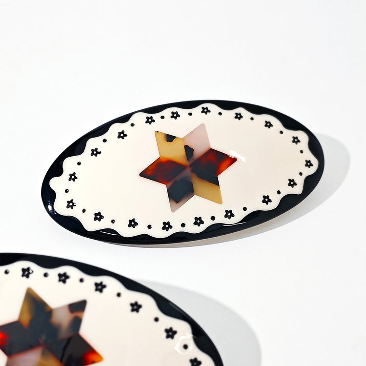 Tortoise Star Ponytail Barrette