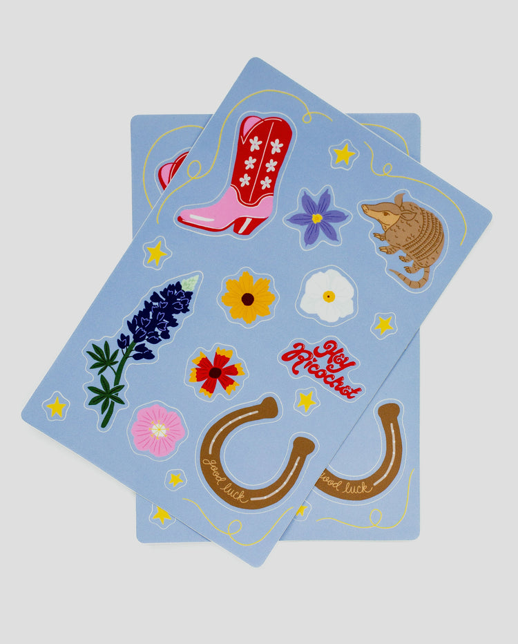 Wild West Texas Sticker Sheet