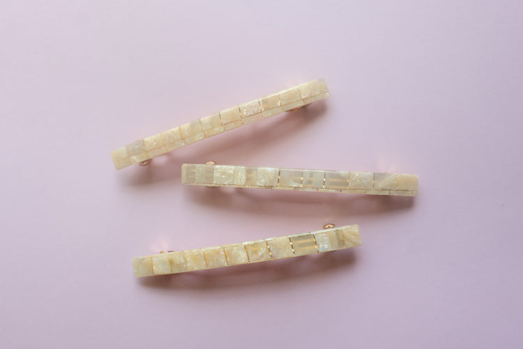 Extra Long Barrette - Shell