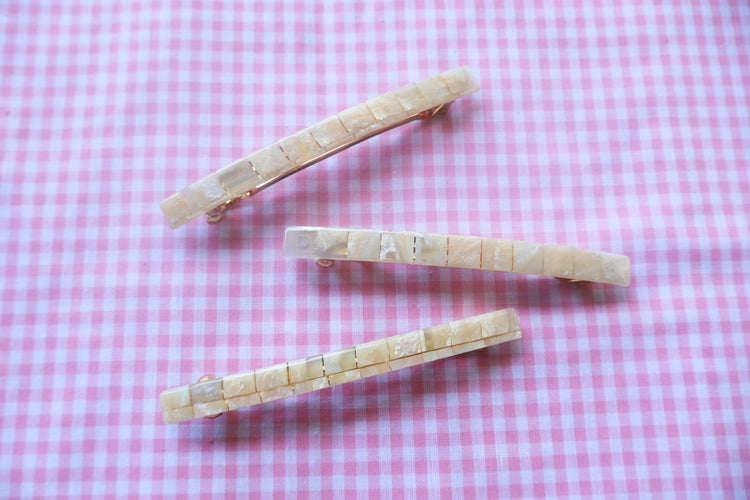 Extra Long Barrette - Shell