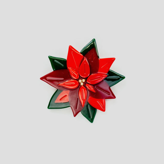 Poinsettia Barrette