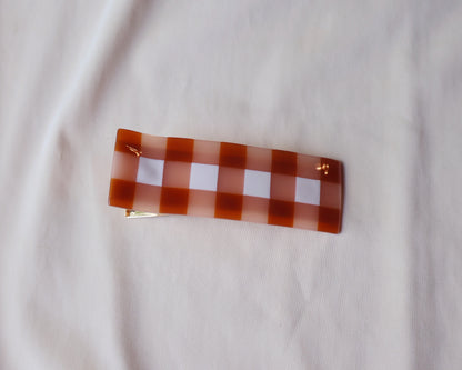 Gingham XL Alligator Clip
