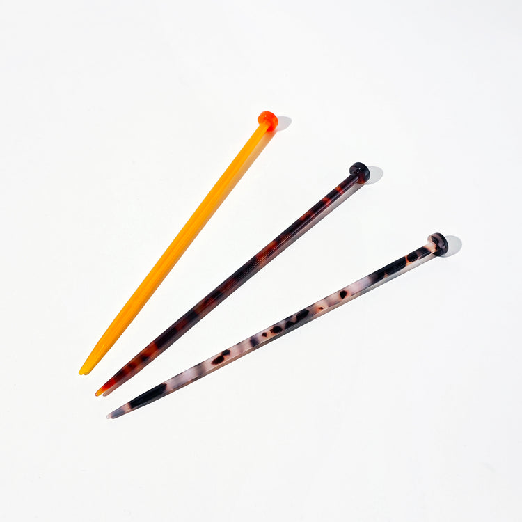 Knitting Needle Hair Stick Set